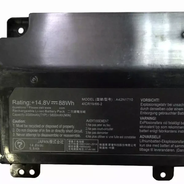 Bateria para notebook ASUS A42N1710 - Image 3