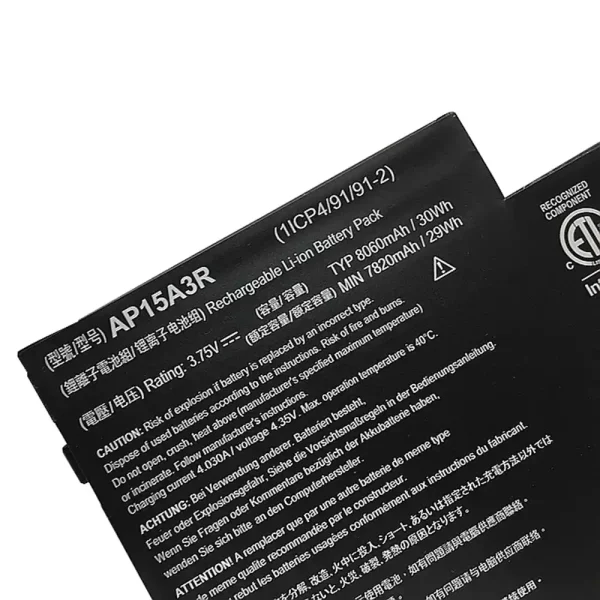 Bateria para notebook ACER AP15A3R - Image 3
