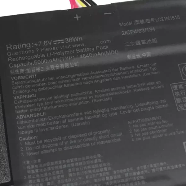 Bateria para notebook ASUS C21N1518 - Image 3