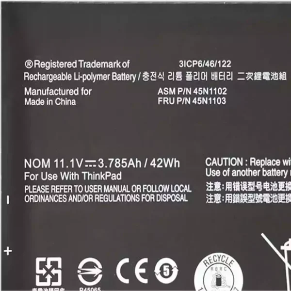 Bateria para notebook LENOVO 45N1102,45N1103 - Image 3
