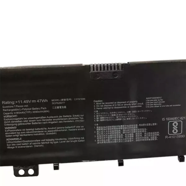 Bateria para notebook Asus C31N1636 - Image 3