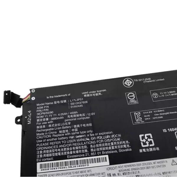 Bateria para notebook Lenovo L17C3P51,L17C3P52 - Image 3