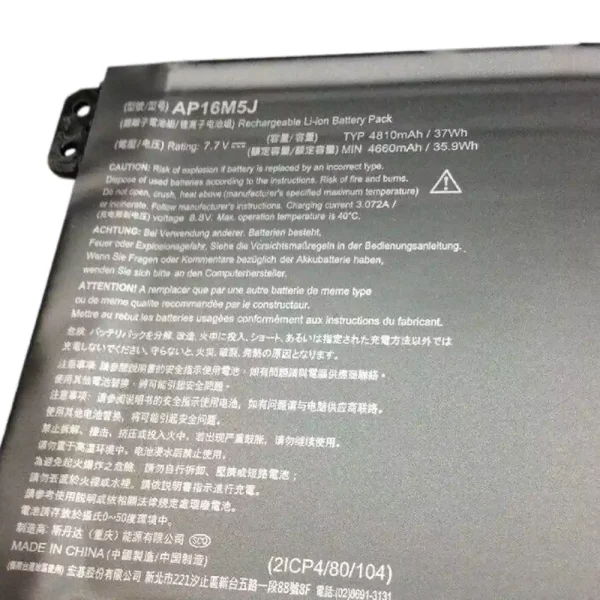 Bateria para notebook Acer AP16M5J - Image 3