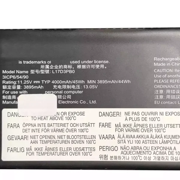 Bateria para notebook LENOVO L17D3PB0 - Image 3