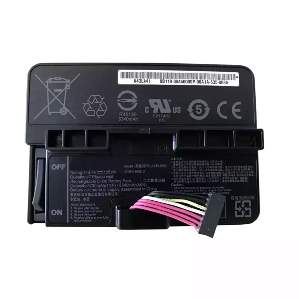 Bateria para notebook ASUS A43N1605
