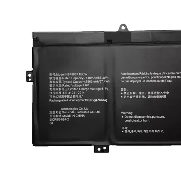 Bateria para notebook HUAWEI HB4593R1ECW - Image 3