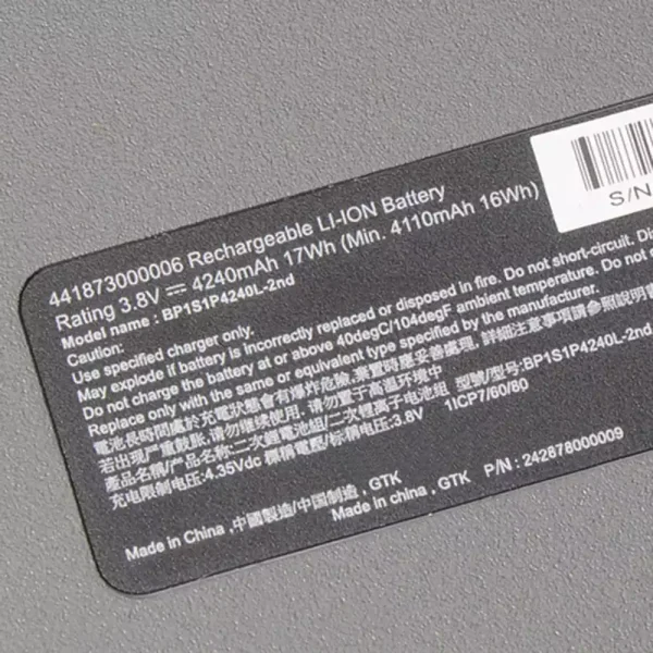 Bateria para notebook Getac BP1S1P4240L-2nd - Image 3