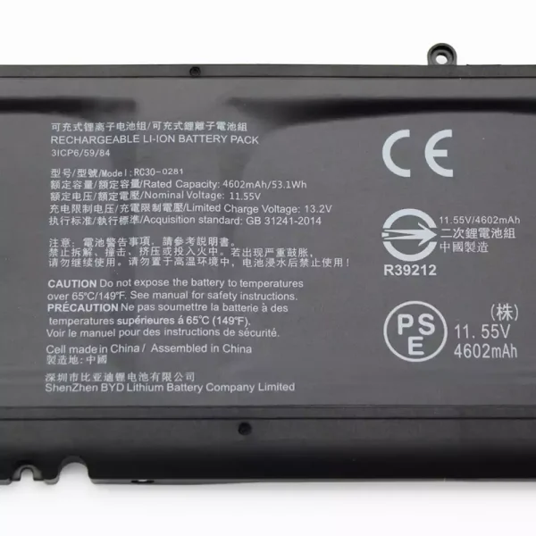 Bateria para notebook RAZER RC30-0281,RZ09-0281 - Image 2