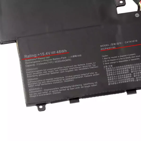 Bateria para notebook ASUS C41N1619 - Image 3