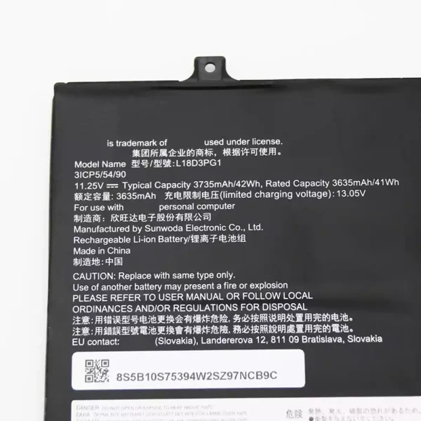 Bateria para notebook LENOVO N24,5B10T36868,5B10S75394,SB10T83190 - Image 3