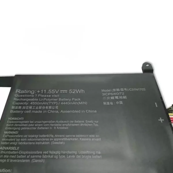 Bateria para notebook ASUS C31N1703 - Image 3