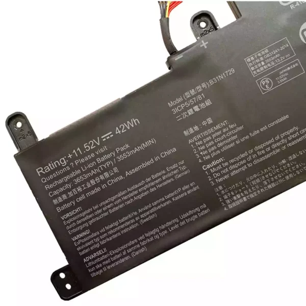 Bateria para notebook ASUS VivoBook S15 S530UA,S530UN,X530FN,S5300U S5300F - Imagem 3