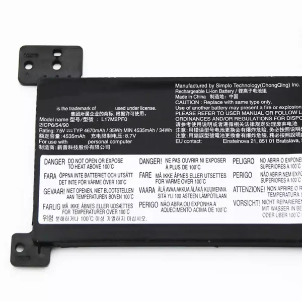Bateria para notebook LENOVO L17M2PF0 L17L2PF0 L17M2PF1 - Image 3