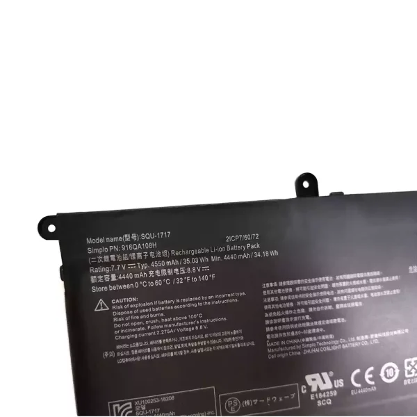Bateria para notebook Hasee SIMPLO SQU-1717,916QA108H - Imagem 3