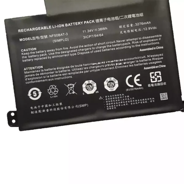 Bateria para notebook CLEVO NF50BAT-3,6-87-N50VS-31E00 - Image 3