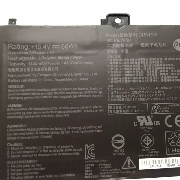Bateria para notebook ASUS ExpertBook B9450FA - Image 3