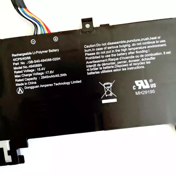 Bateria para notebook SAGER 494088N,GB-S40-494088-020H - Image 3