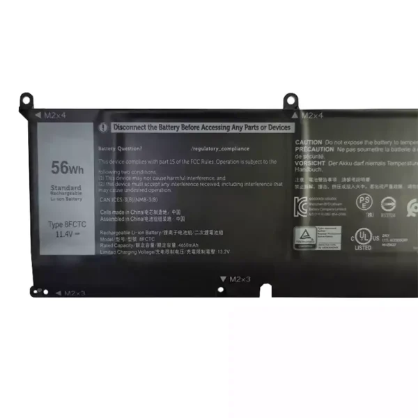 Bateria para notebook DELL XPS 15 9500, XPS 15-9500-R1505S, XPS 15-9500-R1845S, XPS 15-9500-R1845TS, XPS 15-9500-R1945TS - Image 3