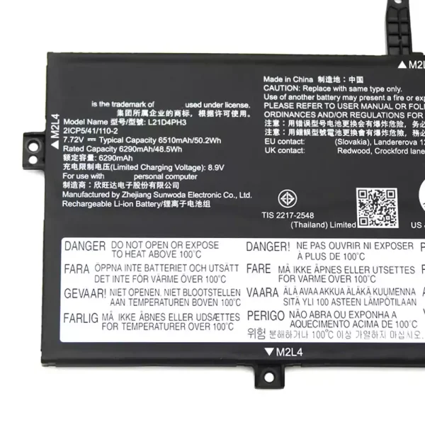 Bateria para notebook LENOVO L21C4PH3 L21D4PH3 L21L4PH3 - Image 3