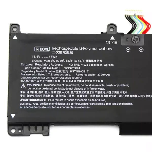 Bateria para notebook HP RH03XL - Image 3