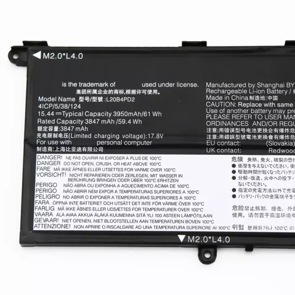 Bateria para notebook LENOVO L20B4PD2 L20D4PD2 L20C4PD2 - Image 3