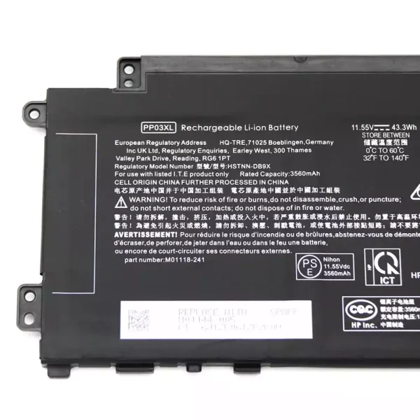 Bateria para notebook HP PV03XL PP03XL - Image 3
