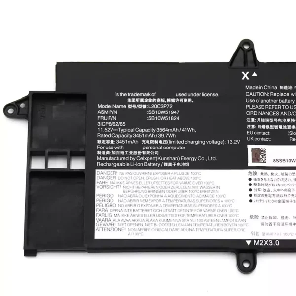Bateria para notebook LENOVO L20C3P72 L20M3P72 L20D3P72 - Image 3