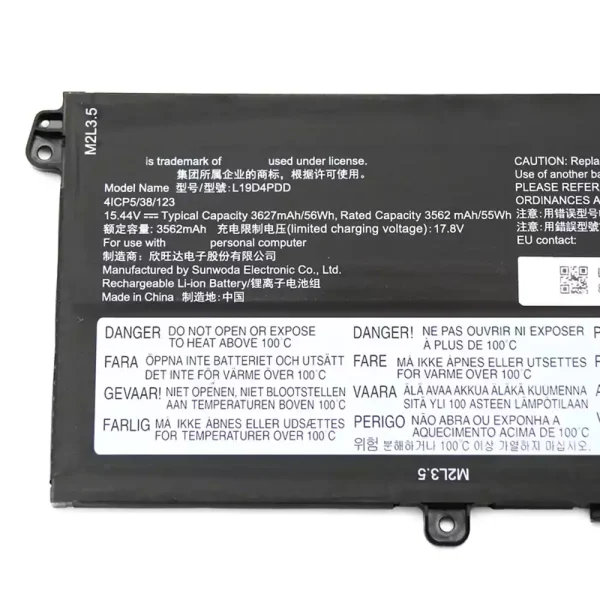 Bateria para notebook LENOVO ThinkBook 13s 14s G2 ITL - Image 3
