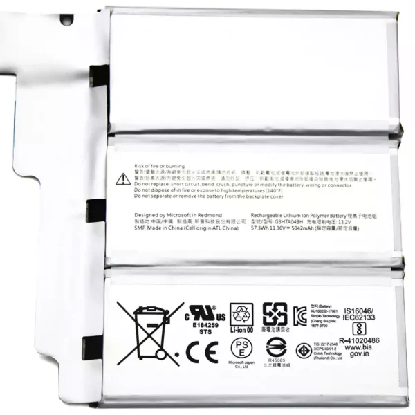 Bateria para notebook G3HTA049H Microsoft Surface Book 2nd 13.5 inch 1835 Keyboard - Image 3