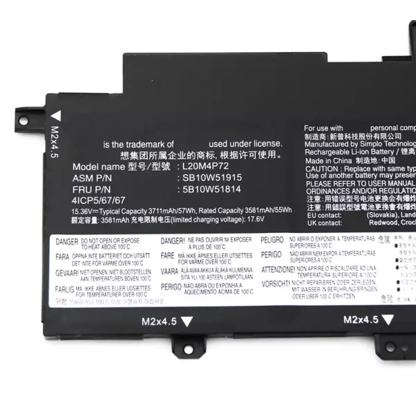 Bateria para notebook LENOVO ThinkPad T14s Gen 2 - Image 3