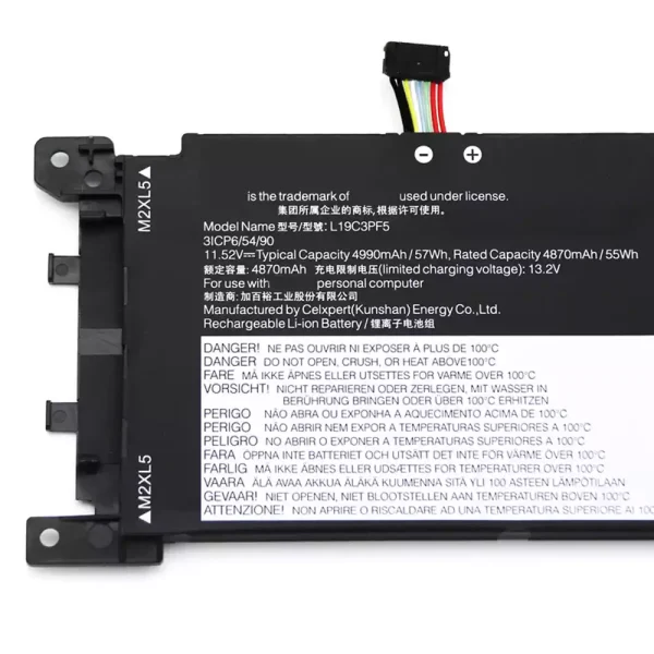 Bateria para notebook LENOVO L19C3PF5 L19C3PF4 L19M3PF5 - Image 2