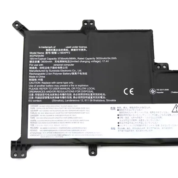 Bateria para notebook LENOVO L19D4PF2 L19L4PF2 5B10W89846 SB10W89847 - Image 3
