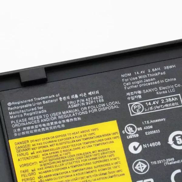 Bateria para notebook LENOVO 92P1168 92P1169 92P1170 92P1171 92P1173 92P1174 92P1163 92P1165 92P1167 92P1227 - Image 3