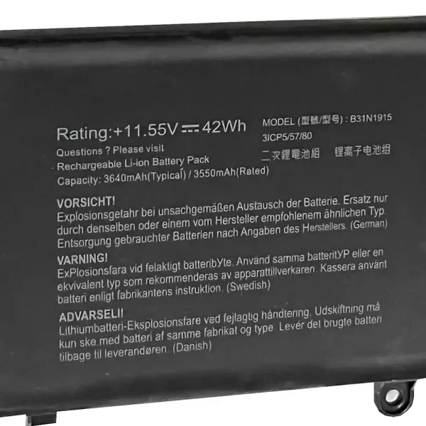 Bateria para notebook ASUS B31N1915 0B200-03760000 BR1100CKA - Image 3