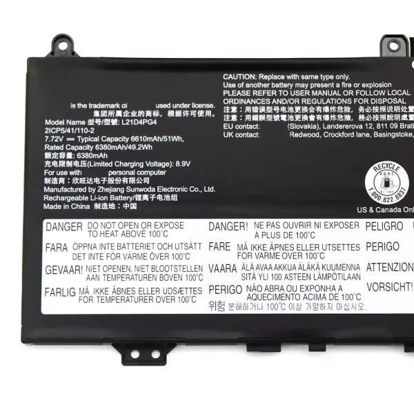 Bateria para notebook LENOVO L21C4PG4,L21D4PG4,L21L4PG4,L21M4PG4 - Image 3