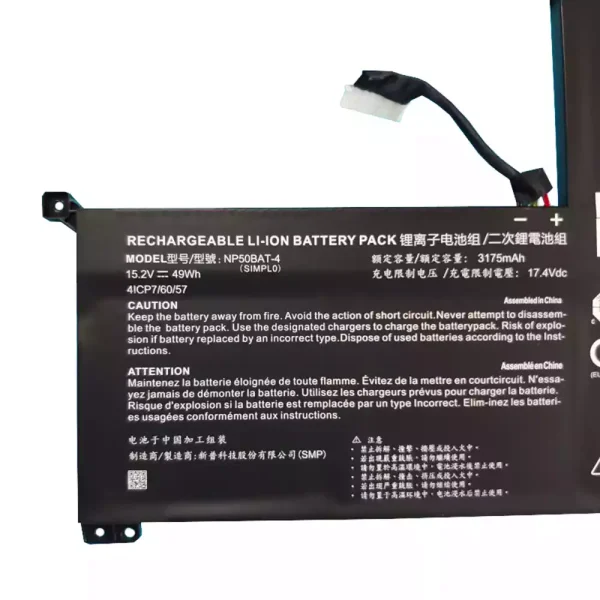 Bateria para notebook ThundeRobot 911M TR HJK,SCHENKER XMG Focus 15 - Image 3