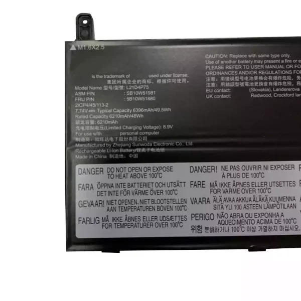 Bateria para notebook LENOVO L21D4P75 5B10W51880 SB10W51981 - Image 2