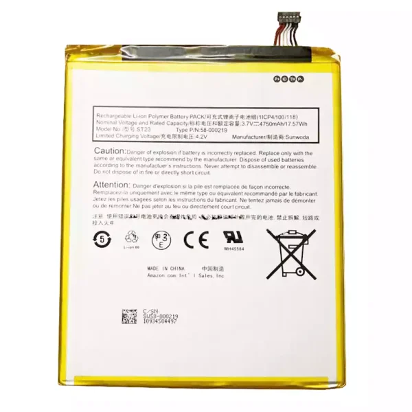 Bateria para Tablet AMAZON ST23 58-000219,Kindle Fire 7 TH