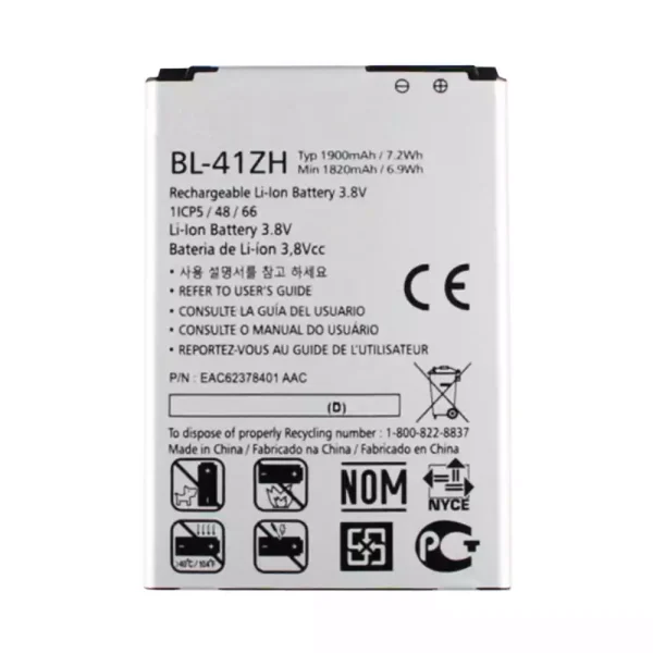 Bateria BL-41ZH para LG L50,H340,H345,MS345,H343,C40,D213N,LS665