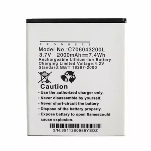 Bateria para BLU C706043200L
