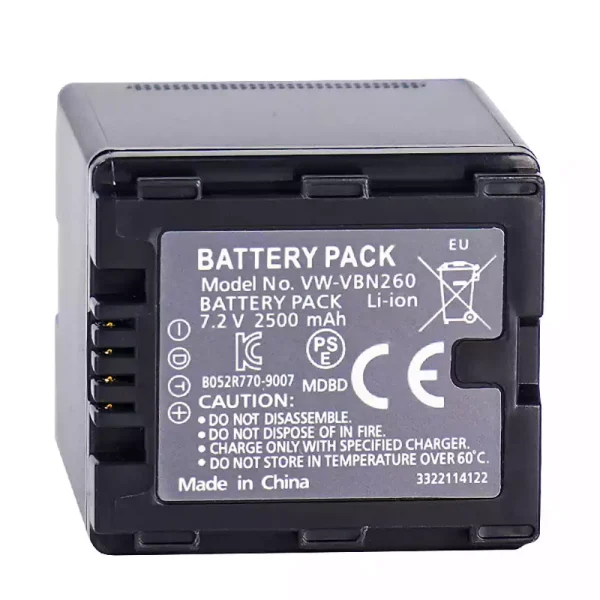 Bateria nova para PANASONIC VW-VBN260 - Image 3