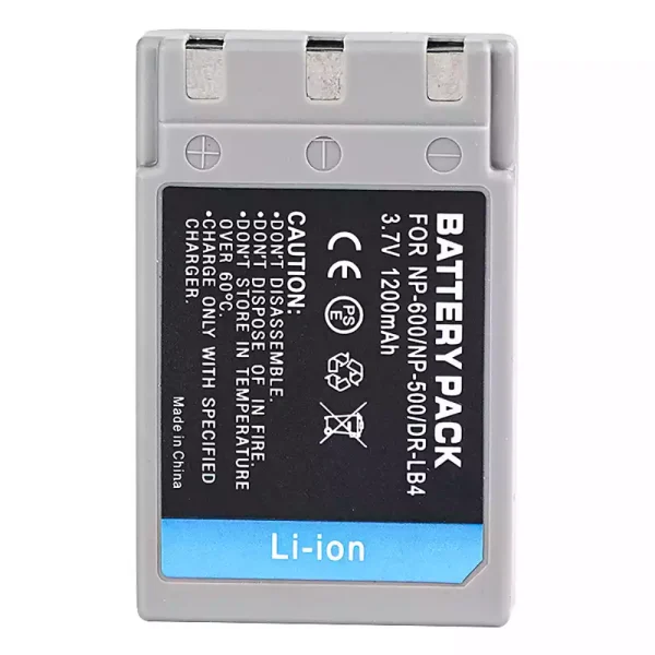 Bateria nova para KONICA MINOLTA DR-LB4, NP-500, NP-600