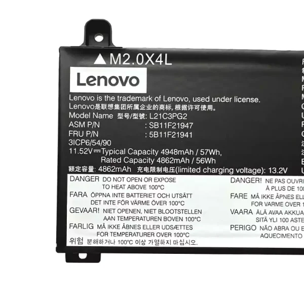 Bateria para notebook Lenovo L21C3PG2 L21M3PG2 - Image 4