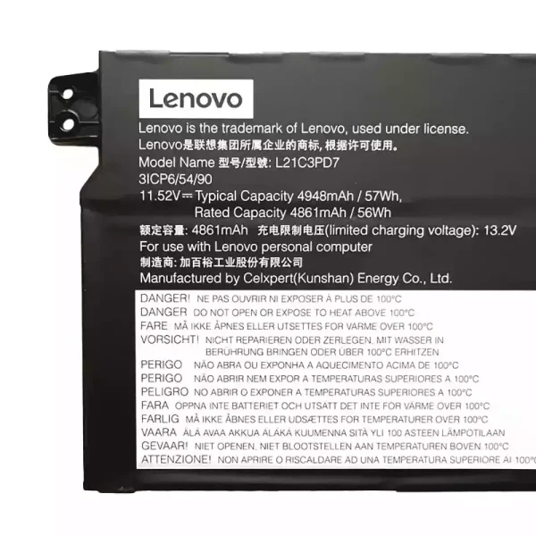Bateria para notebook LENOVO L21C3PD7 L21M3PD7 - Image 3