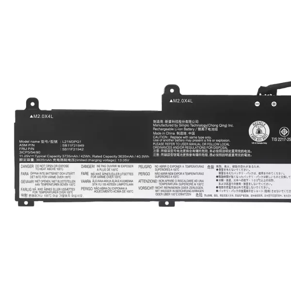 Bateria para notebook LENOVO L21L3PG1 L21M3PG1 L21C3PG1 - Image 3
