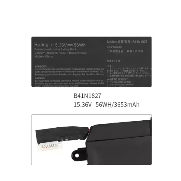 Bateria para notebook ASUS B41N1827 - Image 2