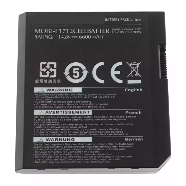 Bateria para notebook DELL Alienware M17x L062056 MOBL-F1712CELL