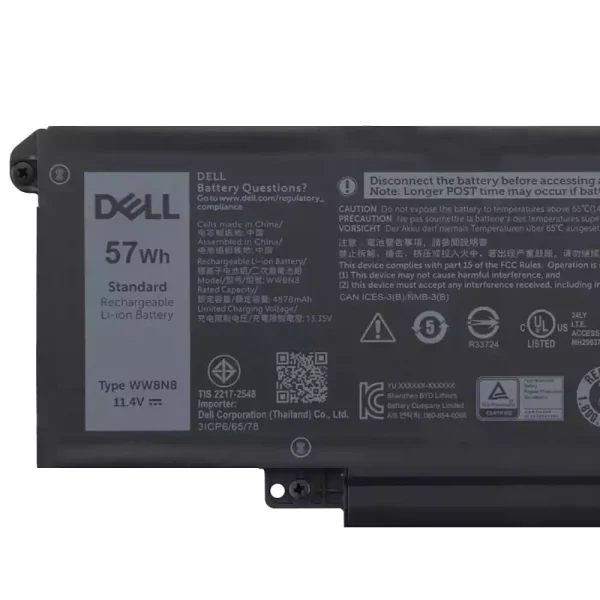 Bateria para notebook DELL WW8N8 66DWX - Image 3