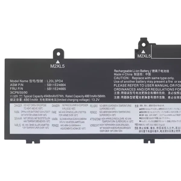 Bateria para notebook LENOVO L20M3PD4 L20L3PD4 - Imagem 3