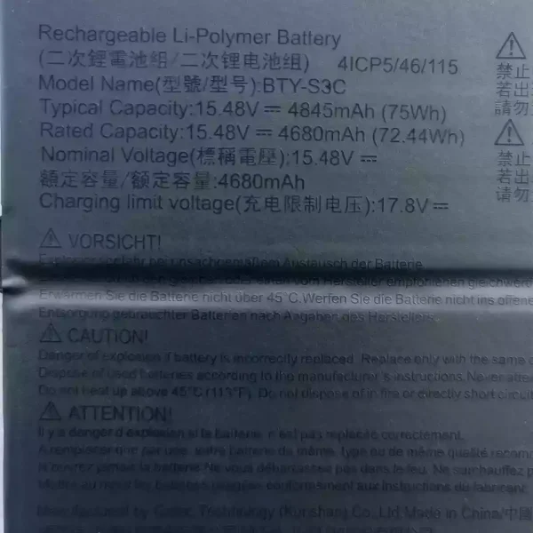 Bateria para notebook MSI BTY-S3C - Image 3
